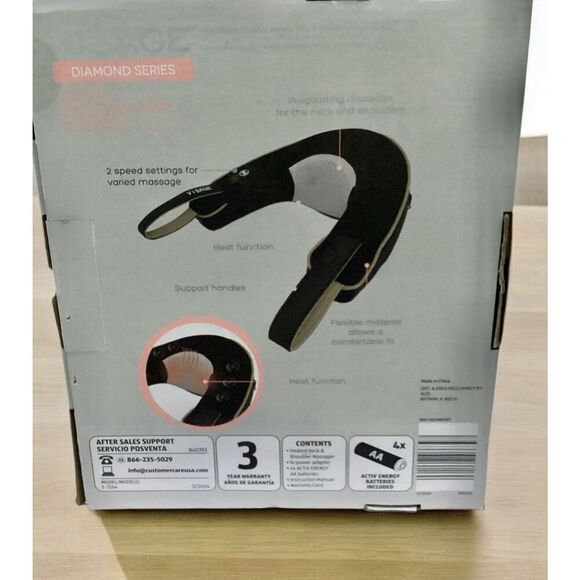 Heated Neck & Shoulder Massager Visage Diamond Series Two Speeds + Heat Function - Picture 3 of 3